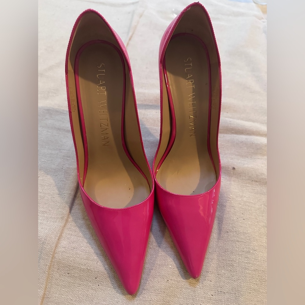 Stuart Weitzman Scalloped Pink Heels